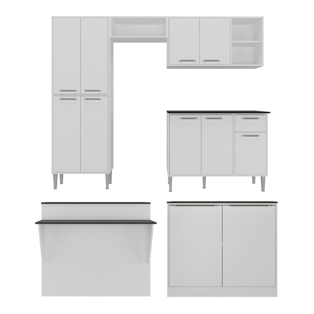 Cozinha Completa c/ Bancada Siena Multimóveis MP2040 Branca
