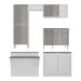 Cozinha Completa c/ Bancada Siena Multimóveis MP2040 Branca/Lacca Fumê