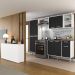 Cozinha Completa c/ Buffet/Aparador Siena Multimóveis MP2041 Branca/Preta