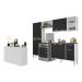 Cozinha Completa c/ Buffet/Aparador Siena Multimóveis MP2041 Branca/Preta