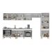 Cozinha Completa c/Balcão para Cooktop Veneza MP2277 Multimóveis + Brinde Jogo de Panelas Tramontina Branco/Dourado