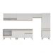 Cozinha Completa c/Balcão para Cooktop Veneza MP2277 Multimóveis + Brinde Jogo de Panelas Tramontina Branco/Dourado