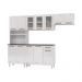 Cozinha Completa de Aço 4 Peças Armário para Forno/Micro e Balcão Multimóveis CR20371 Branco