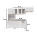 Cozinha Completa de Aço 4 Peças Armário para Forno/Micro e Balcão Multimóveis CR20371 Branco