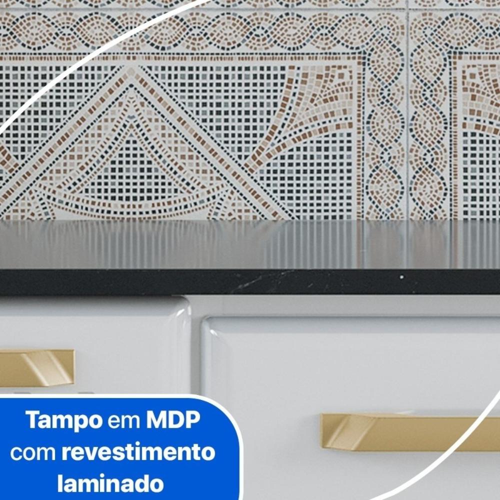 Cozinha Completa de Aço 4 Peças Armário para Forno/Micro e Balcão Multimóveis CR20371 Branco