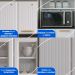 Cozinha Completa de Aço 4 Peças Armário para Forno/Micro e Balcão Multimóveis CR20371 Branco