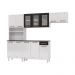 Cozinha Completa de Aço 4 Peças Armário para Forno/Micro e Balcão Multimóveis CR20371 Branco/Preto
