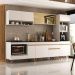 Cozinha Modulada Completa Compacta 287cm com Balcão para Cooktop Veneza Multimóveis MP2269 Branco/Dourado