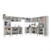 Cozinha Modulada Completa com Armário e Balcão 10 Pçs Siena Multimóveis MP2242 Branca/Lacca Fumê