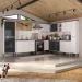 Cozinha Modulada Completa com Armário e Balcão 10 Pçs Siena Multimóveis MP2242 Branca/Preta
