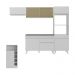 Cozinha Modulada com Bancada Americana Veneza Multimóveis MP2208 Branco