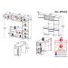 Cozinha Modulada com Bancada Americana Veneza Multimóveis MP2208 Branco/Preto