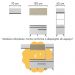 Cozinha Modulada com Bancada Americana Veneza Multimóveis MP2208 Branco/Preto