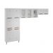 Cozinha de Aço Compacta 3 Peças Regina Multimóveis Glass CR6134 Branco
