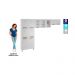Cozinha de Aço Compacta 3 Peças Regina Multimóveis Glass CR6134 Branco