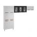 Cozinha de Aço Compacta 3 Peças Regina Multimóveis Glass CR6135 Branco/Preto