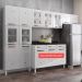 Cozinha de Aço Compacta 3 Peças Regina Multimóveis Glass CR6136 Branco