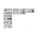 Cozinha de Aço Compacta 3 Peças Regina Multimóveis Glass CR6136 Branco