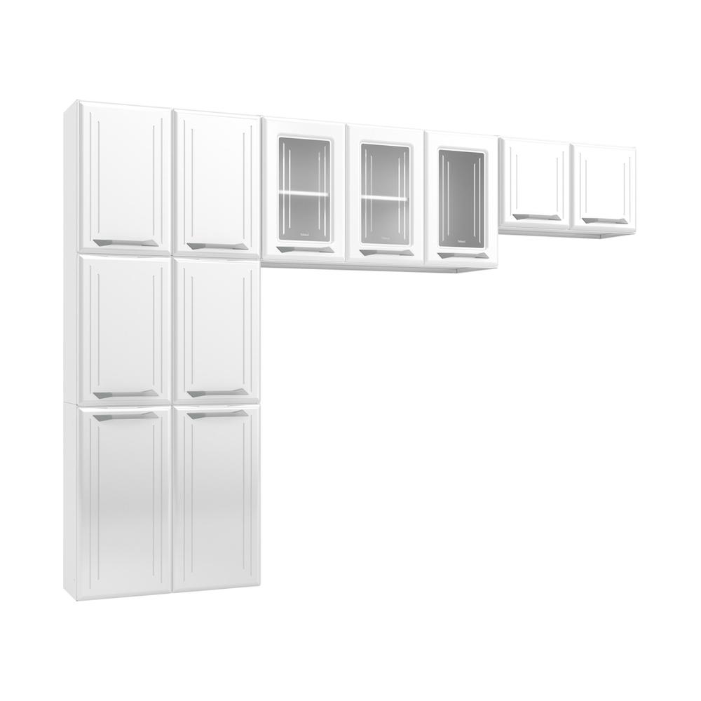 Cozinha de Aço Compacta 3 Peças Rose Multimóveis CR6101 Branco