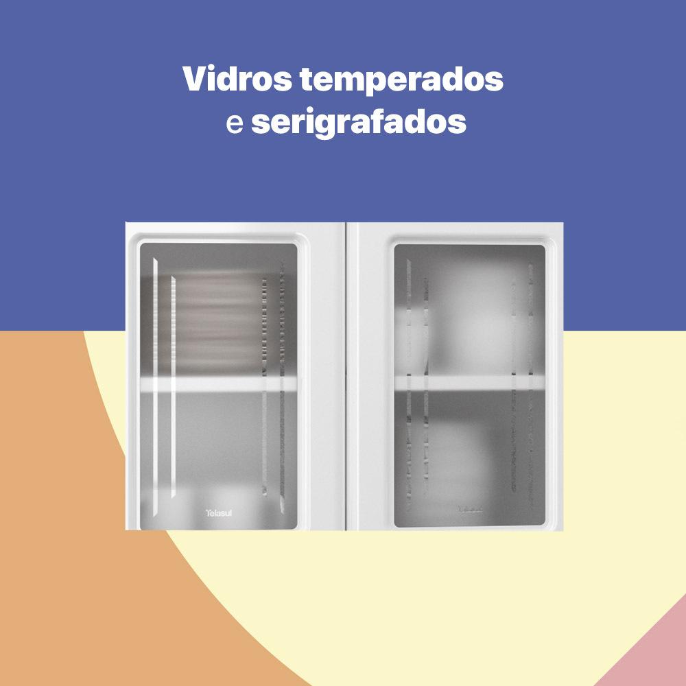 Cozinha de Aço Compacta 3 Peças Rose Multimóveis CR6101 Branco