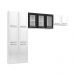 Cozinha de Aço Compacta 3 Peças Rose Multimóveis CR6102 Branco/Preto