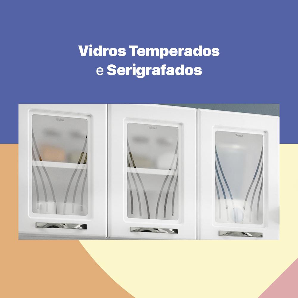 Cozinha de Aço Compacta Clara Multimóveis 3 Peças CR6152 Branco