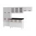 Cozinha de Aço Completa com Balcão Regina Multimóveis Glass CR6139 Branco