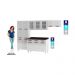 Cozinha de Aço Completa com Balcão Regina Multimóveis Glass CR6139 Branco