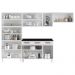 Cozinha de Aço Completa com Balcão Regina Multimóveis Glass CR6139 Branco