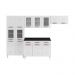Cozinha de Aço Completa com Balcão Regina Multimóveis Glass CR6141 Branco