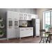 Cozinha de Aço Completa com Balcão Regina Multimóveis Glass CR6141 Branco