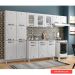 Cozinha de Aço Completa com Balcão para Pia Clara Multimóveis CR6154 Branco
