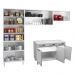 Cozinha de Aço Completa com Balcão para Pia Clara Multimóveis CR6154 Branco