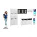 Cozinha de Aço Completa com Balcão para Pia Clara Multimóveis CR6155 Branco/Preto