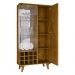 Cristaleira com Vidros 2 Portas e Adega 90,5cm Multimóveis CR50107 Naturalle