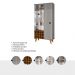 Cristaleira com Vidros 2 Portas e Adega 90,5cm Multimóveis CR50107 Off White/Naturalle