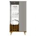 Cristaleira com Vidros 2 Portas e Adega 90,5cm Multimóveis CR50107 Off White/Naturalle