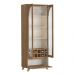 Cristaleira com Vidros 3 Portas e Adega 70cm Multimóveis CR50130 Cinamomo/Off White