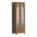 Cristaleira com Vidros 3 Portas e Adega 70cm Multimóveis CR50130 Cinamomo/Off White