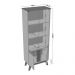Cristaleira com Vidros e 4 Portas Retrô 70cm Multimóveis CR50109 Off White/Cinamomo