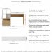 Escrivaninha 1 Gaveta com Prateleira Decorativa Multimóveis MP6028 Branco/Madeirado