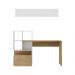 Escrivaninha 1 Gaveta com Prateleira Decorativa Multimóveis MP6028 Branco/Madeirado