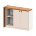 Escrivaninha Articulável com Armário 2 Portas Multimóveis CR25284 Branco/Freijó