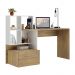 Escrivaninha Mesa para Computador Multimóveis Atlantis FG6003 Branca/Rustic