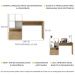 Escrivaninha Mesa para Computador Multimóveis Atlantis FG6003 Branca/Rustic