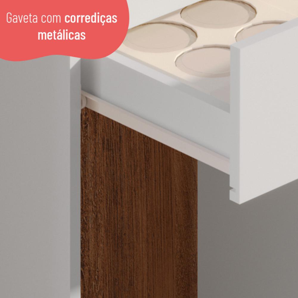 Escrivaninha com 1 Gaveta 160cm Multimóveis CR25283 Branco