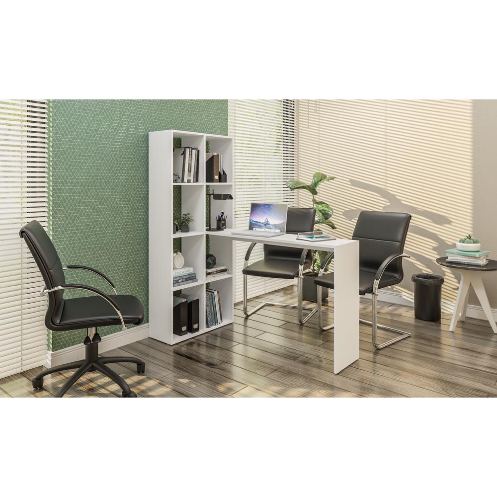 Escrivaninha com Estante Lateral Multimóveis Branco 