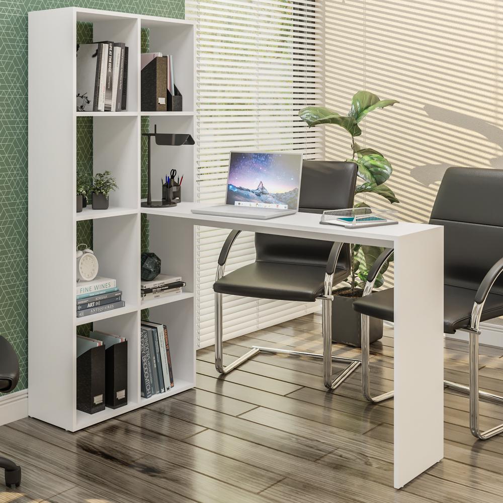 Escrivaninha com Estante Lateral Multimóveis FG2561 Branco 