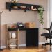 Escrivaninha com Prateleira Decorativa Multimóveis MP6027 Preto/Madeirado