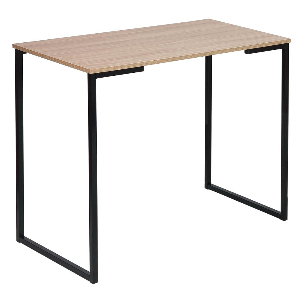 Escrivaninha/Mesa Escritório 90cm MDP/Aço Carbono Multimóveis CR25292 Preto/Madeirado